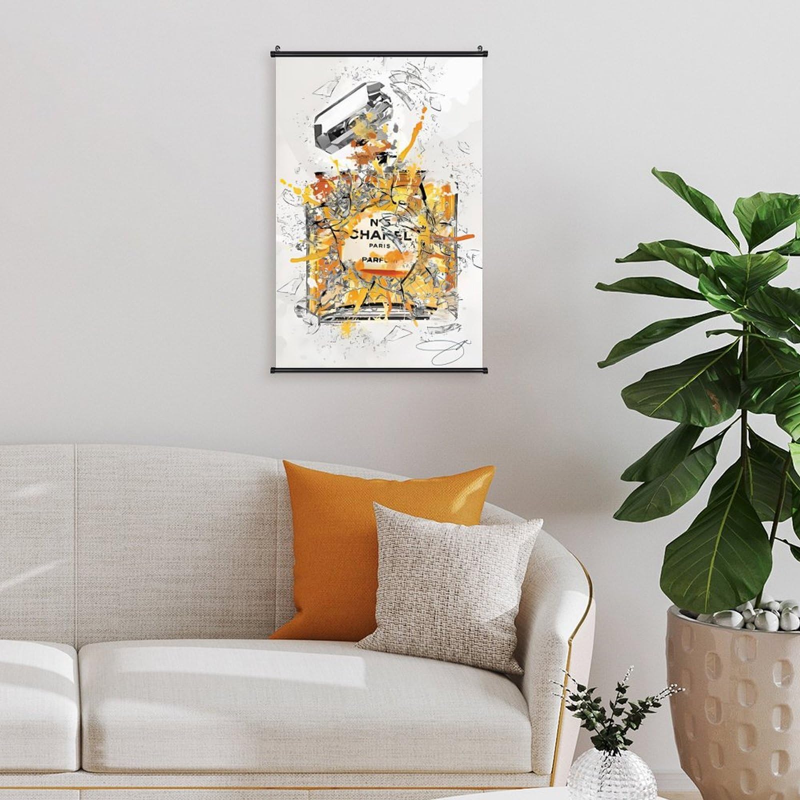 値下げ❣️シャネル　アートポスター/香水瓶No5シルバーフレーム入り(他のカラ有) Amazon.com: Chanel No 5 Perfume Bottle Art Poster Canvas Art